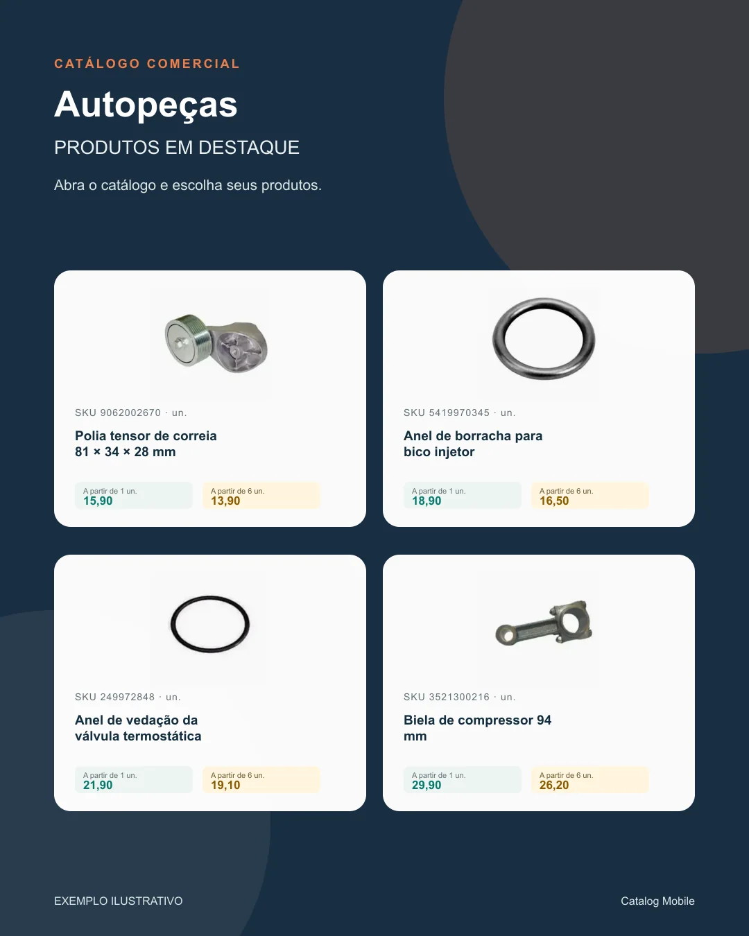 Exemplo de imagem de divulgação: Autopeças