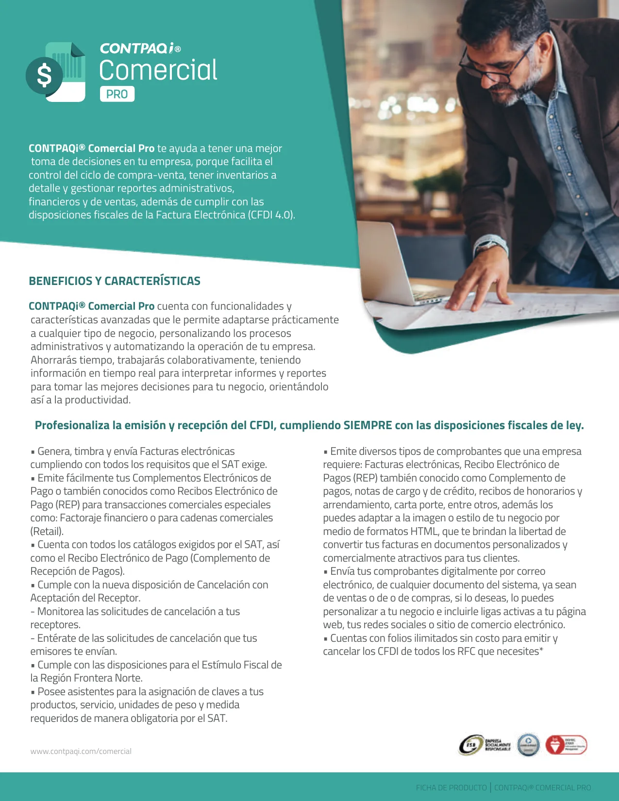 CONTPAQi Comercial en contexto comercial para autopartes
