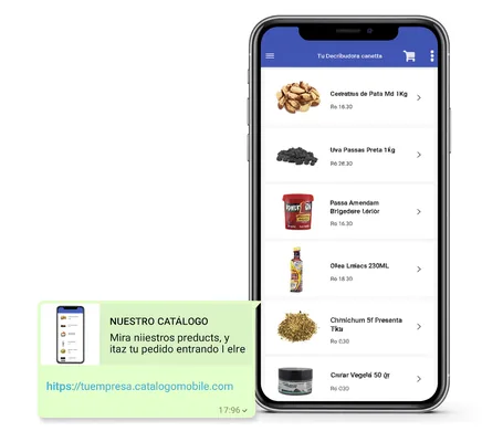 Canal comercial Portal de pedidos con Catalog Mobile