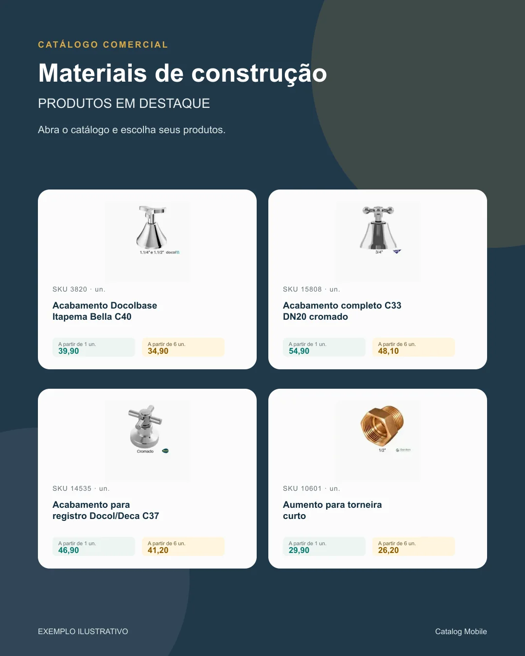 Exemplo de imagem de divulgação: Materiais de construção