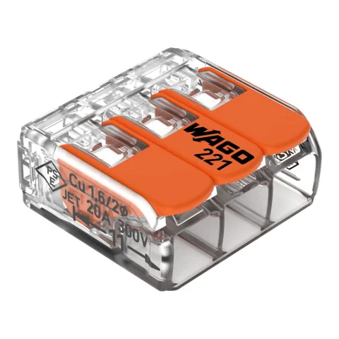 WAGO 221-413 · conector 3 vías